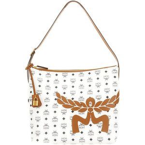 MCM White Leather Bianco Handbag Shoulder Bag